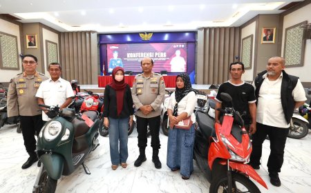 Polda Jatim Berhasil Kembalikan Kendaraan Korban Kejahatan